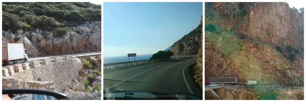 coastal road from Antalya to Kalkan